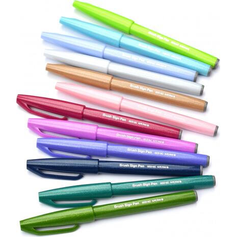 Μαρκαδόρος καλλιγραφίας Pentel Brush Sign Pen σε διάφορα χρώματα